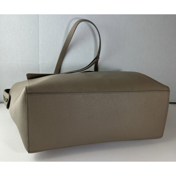 Rebecca Minkoff Gabby Leather Satchel Tote Large Shoulder Bag Beige Clean Lined - Picture 11 of 16